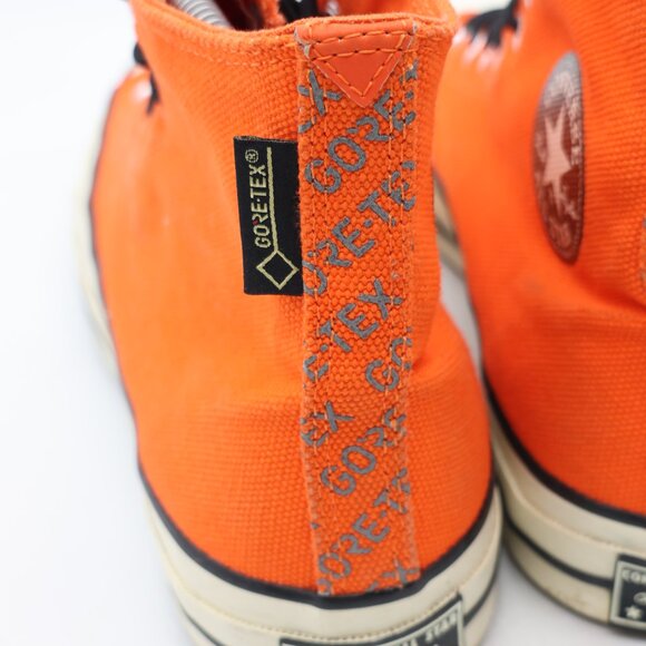 Converse Chuck Taylor Sneaker Gore-Tex Shoes Men's 11 Women's 13 Hi Top Orange - Picture 10 of 10
